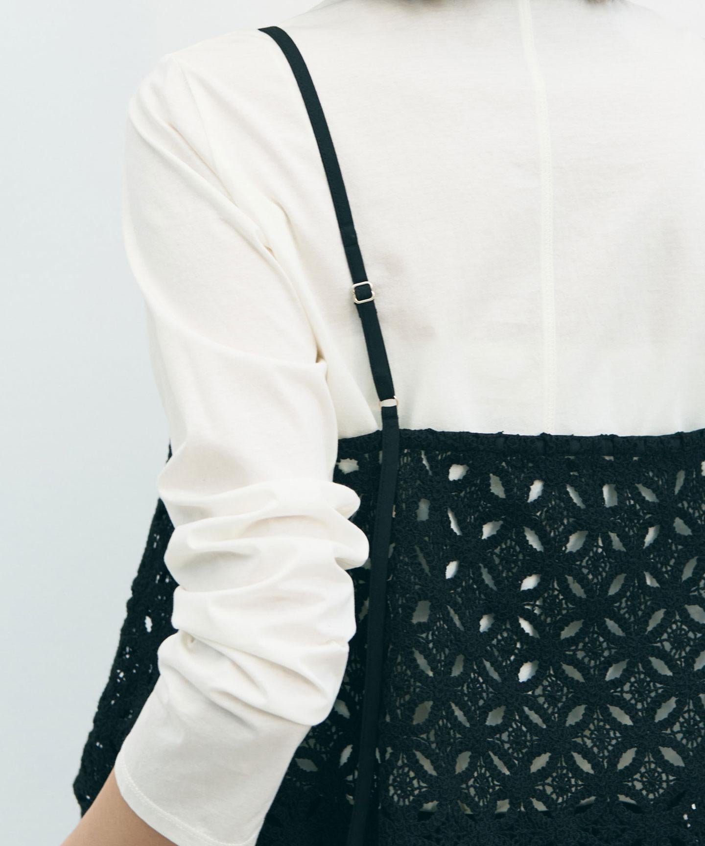 ラッセルレース キャミレイヤード Tシャツ