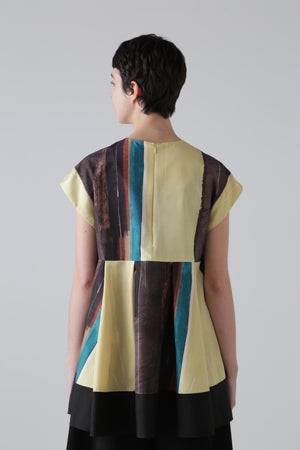 ペインティングストライププリントブラウス