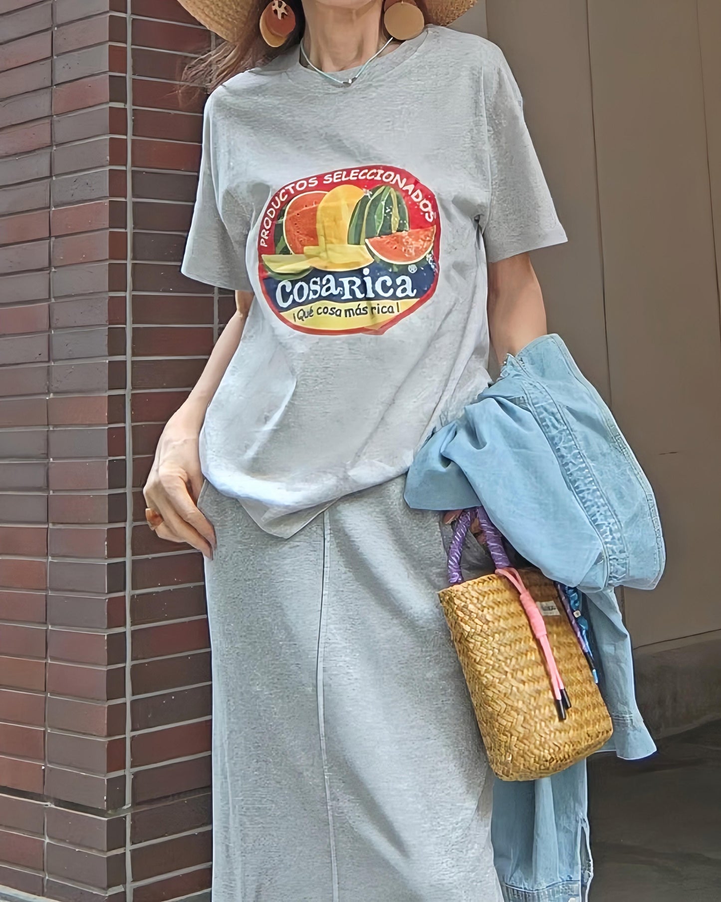 ヴィンテージタッチのスイカＴシャツ