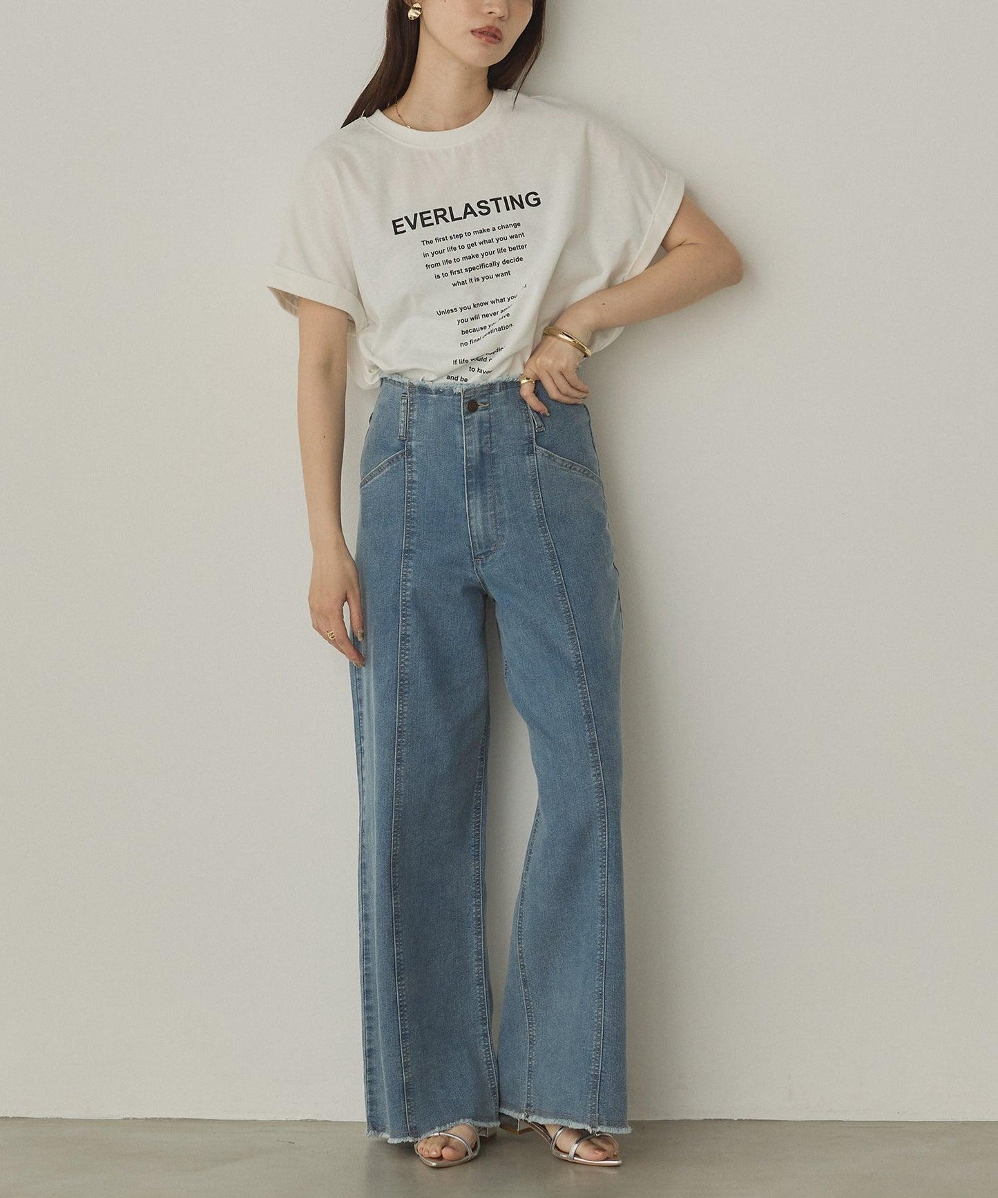前後2wayUSAコットンTシャツ