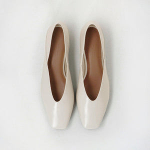 スクエア 2WAY フラットシューズ