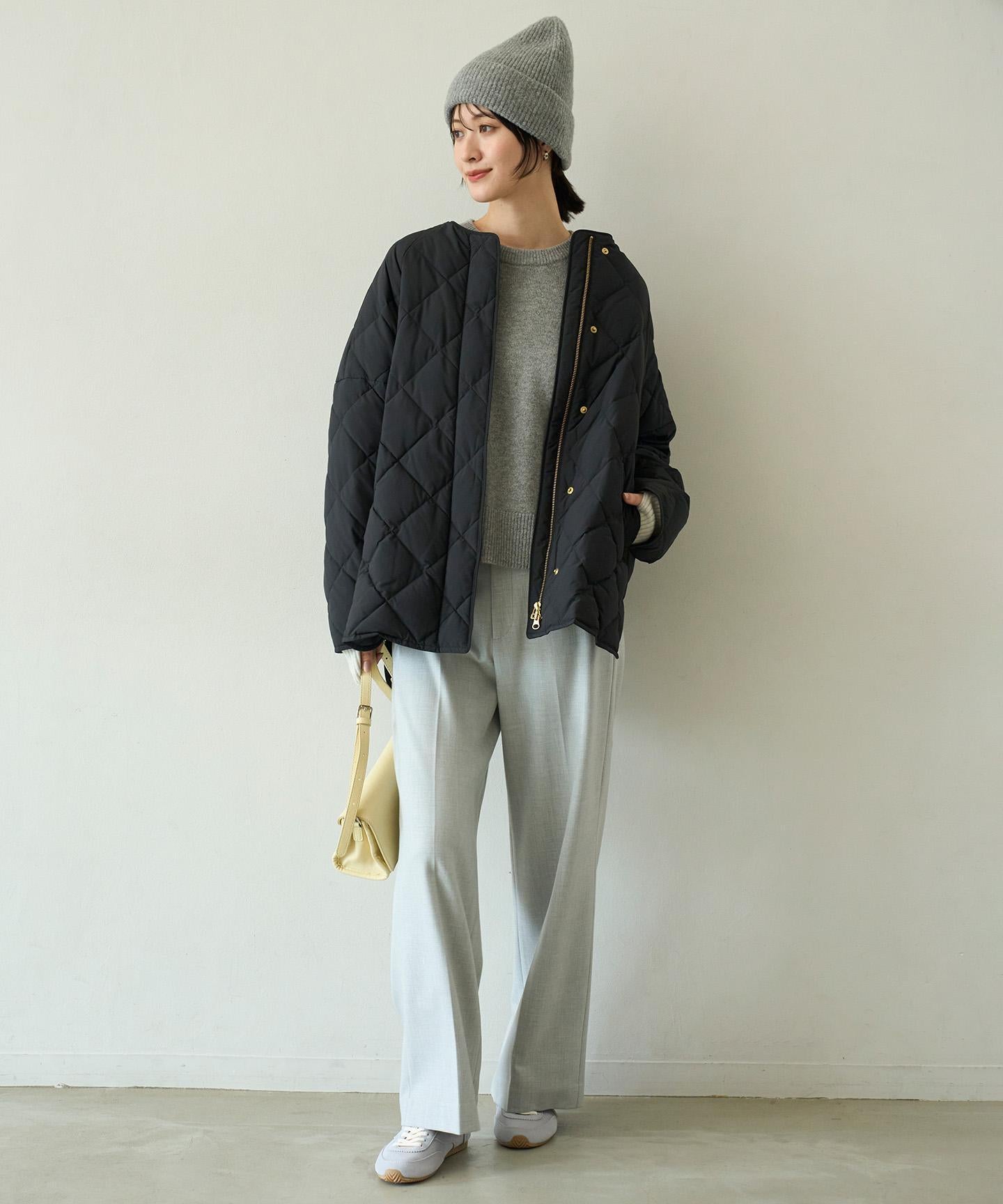 カシミヤブレンド クルーネックニット