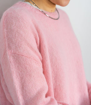 モヘアタッチアルパカブレンドニット