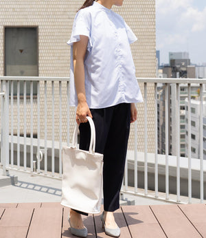 ストライプフレアスリーブブラウス