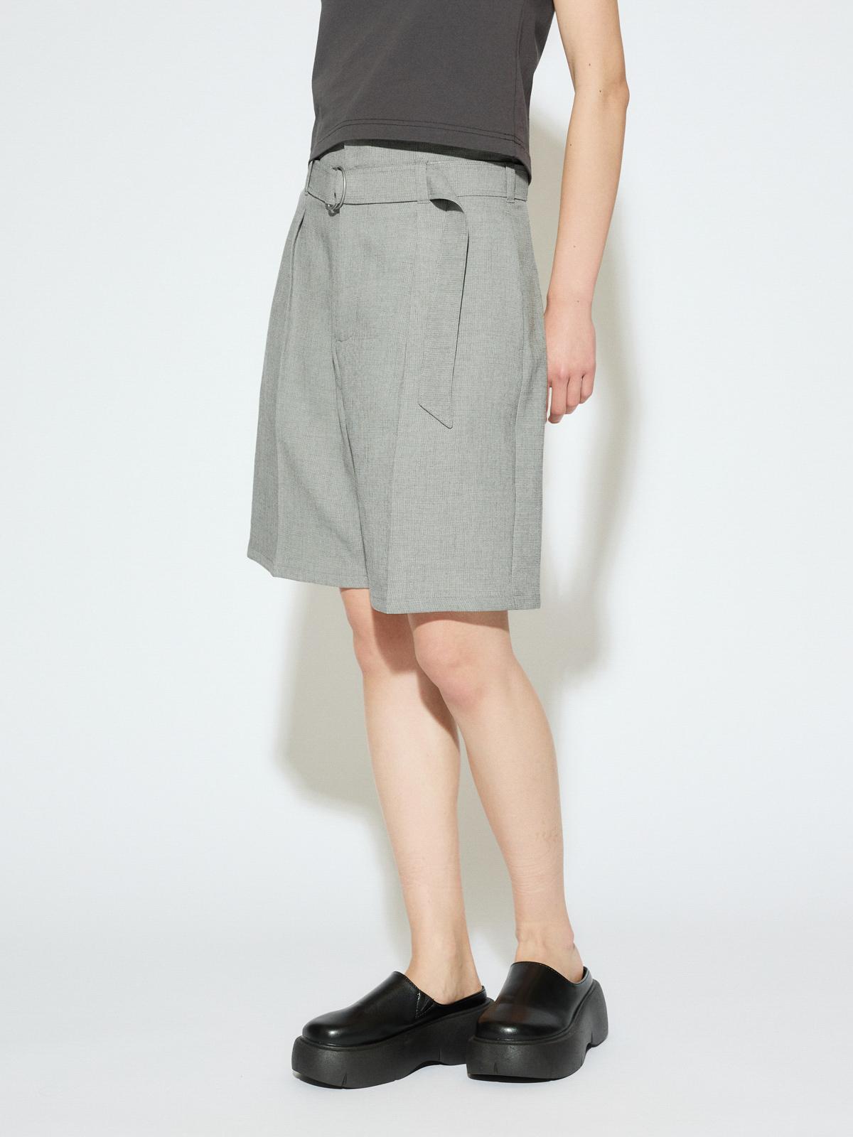 MIDIUMISOLID for Ladies ハイウエストベルト付きショーツ