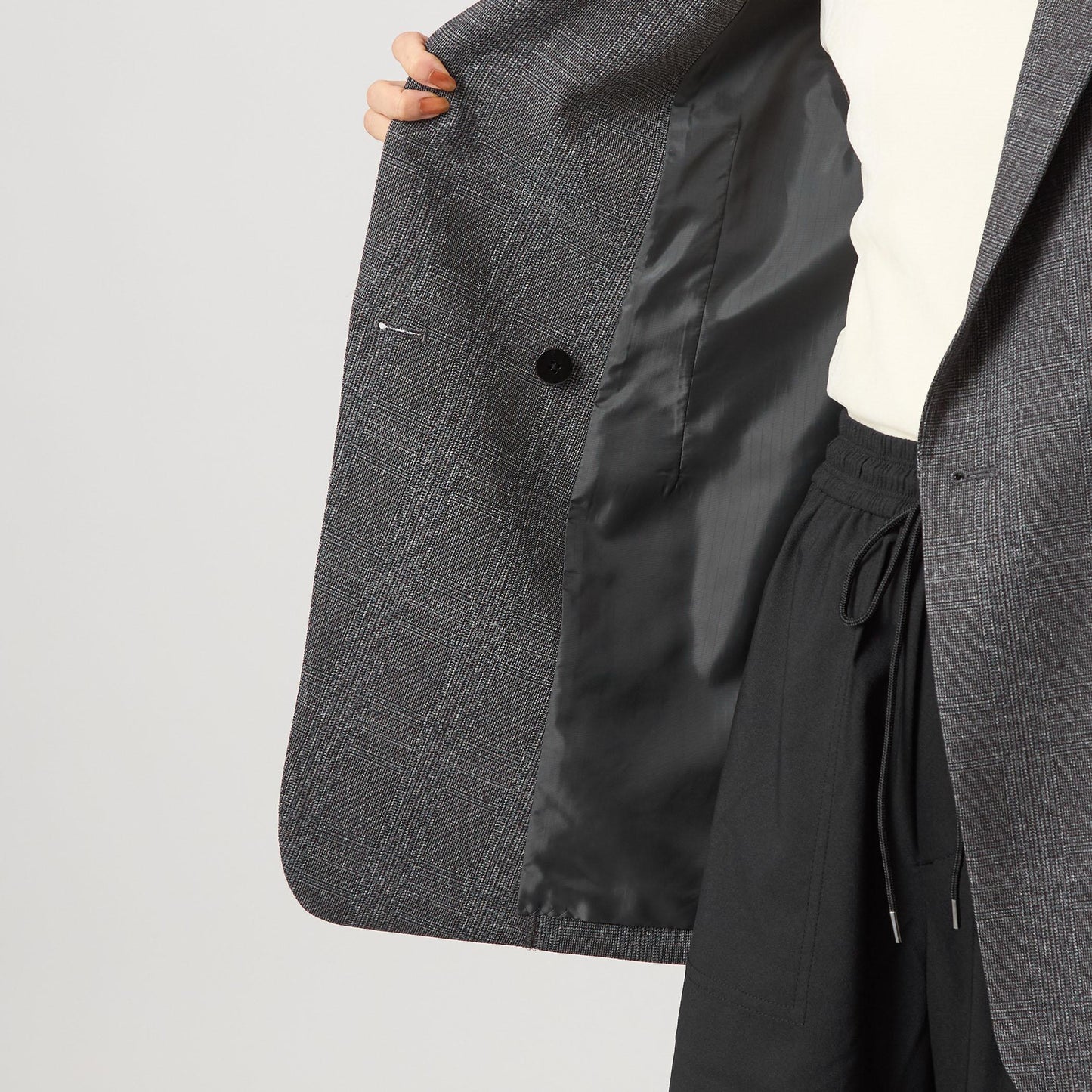 ツイードライク ジレ マシンウォッシャブル 帯電防止