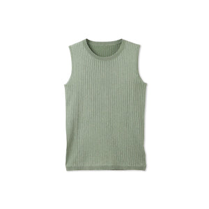 ブライトワイドリブスリーブレスニット≪手洗い可能≫