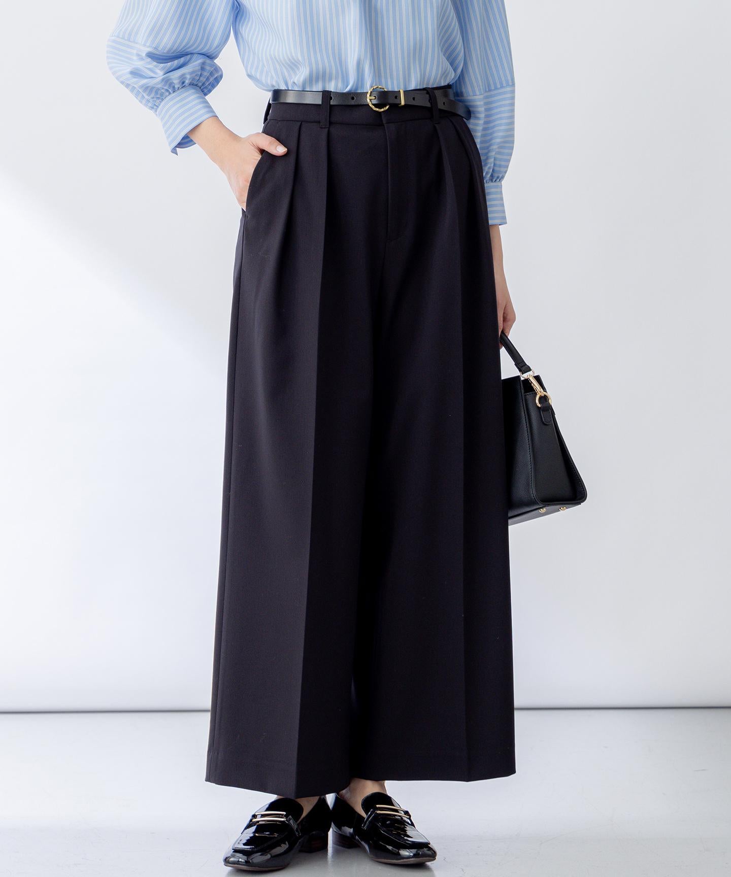 ドライタッチツイル ワイドパンツ