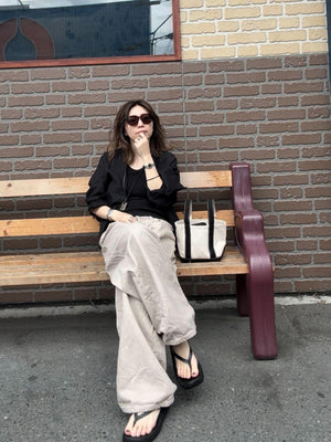 Sheer long cuffs shirt