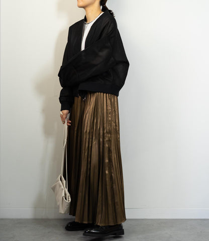 フェイクレザープリーツスカート