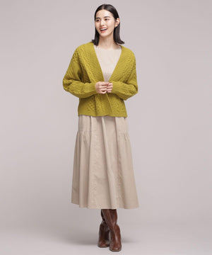 ハミルトン ケーブルショートカーディガン 長袖