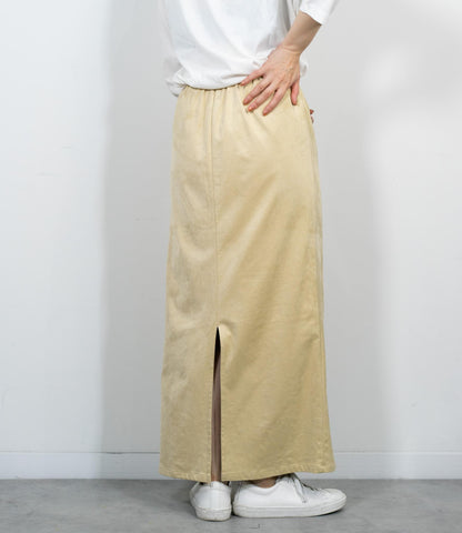 ストレッチスウェードライクIラインスカート