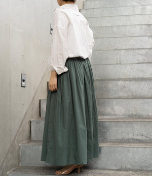 コットンキャンブリックギャザースカート