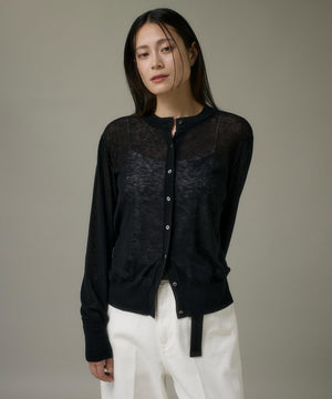 クルーネックニットカーデ《Melty air wool》