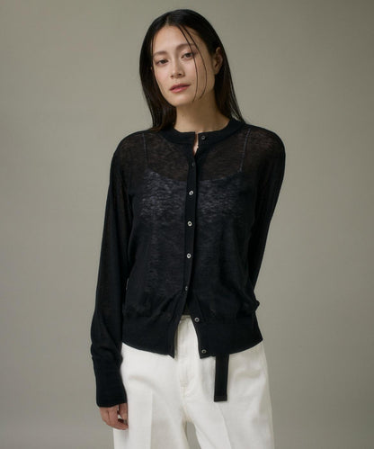 クルーネックニットカーデ《Melty air wool》