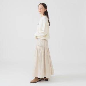 【百田夏菜子さん着用】【洗える】ツイル ギャザー スカート（S〜M）