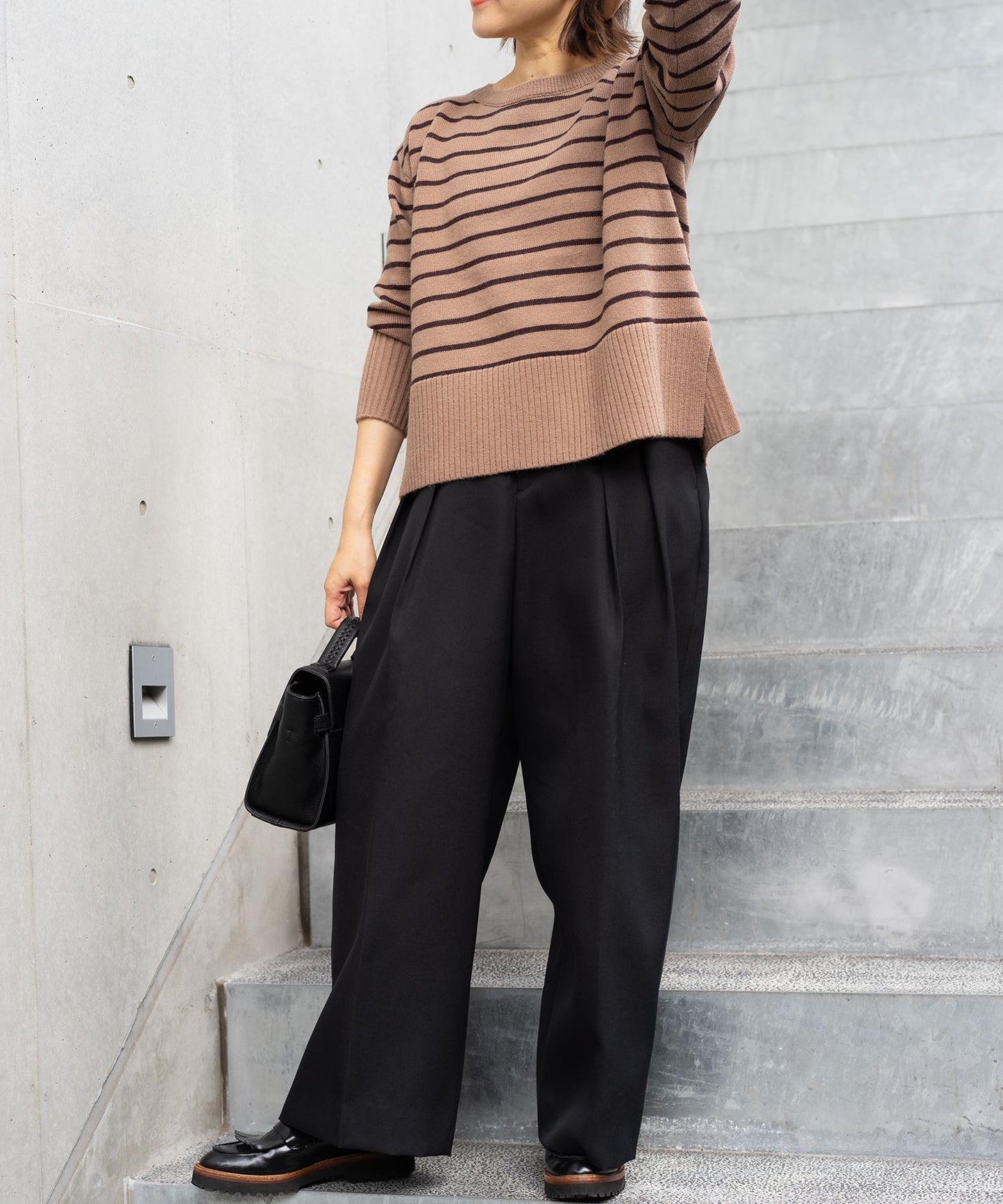 ボーダー柄ニット