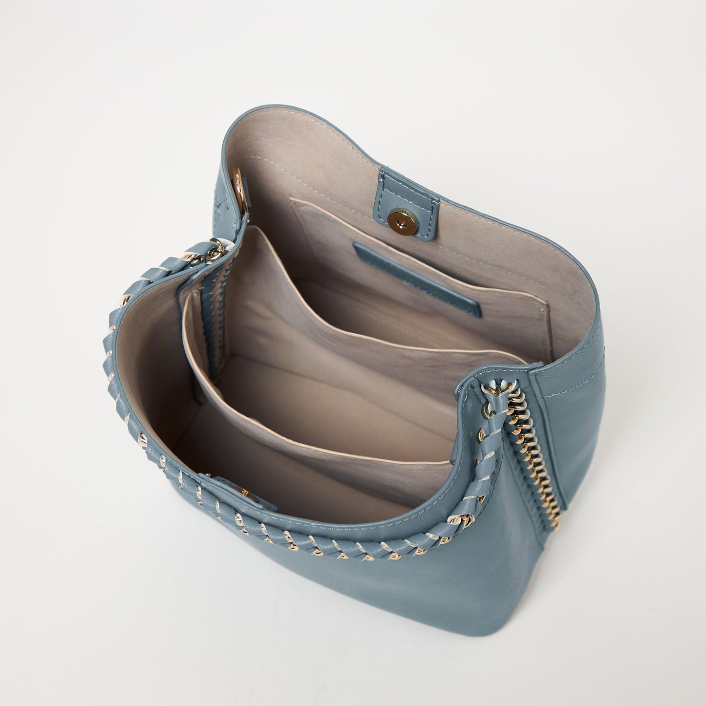 チェーンハンドル 2WAY スクエアバッグ ショルダーバッグ