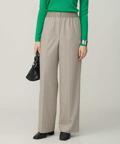 ウォッシャブルライトウール ストレートパンツ