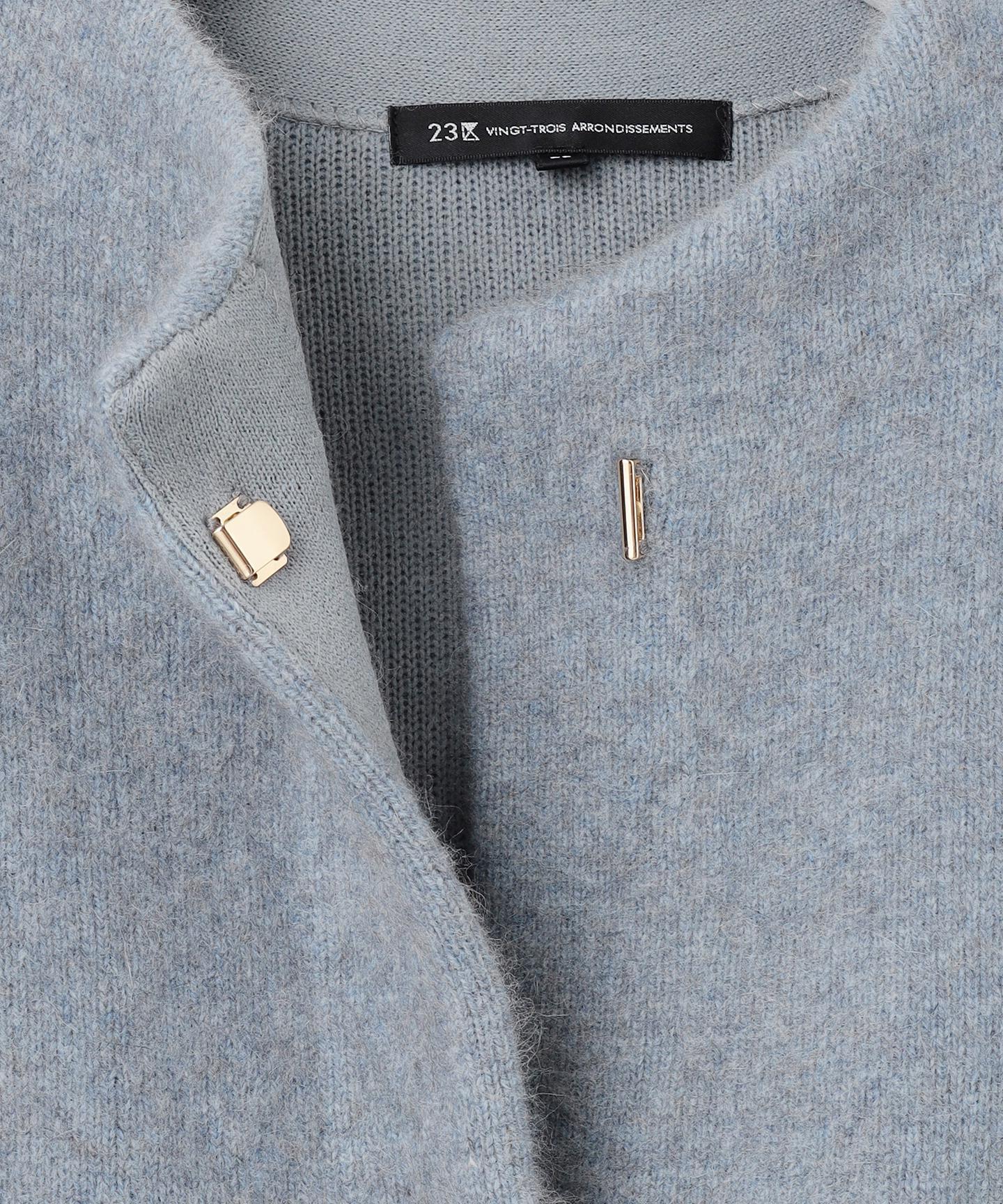 ラクーンブレンドダブルフェイス ニット アウター