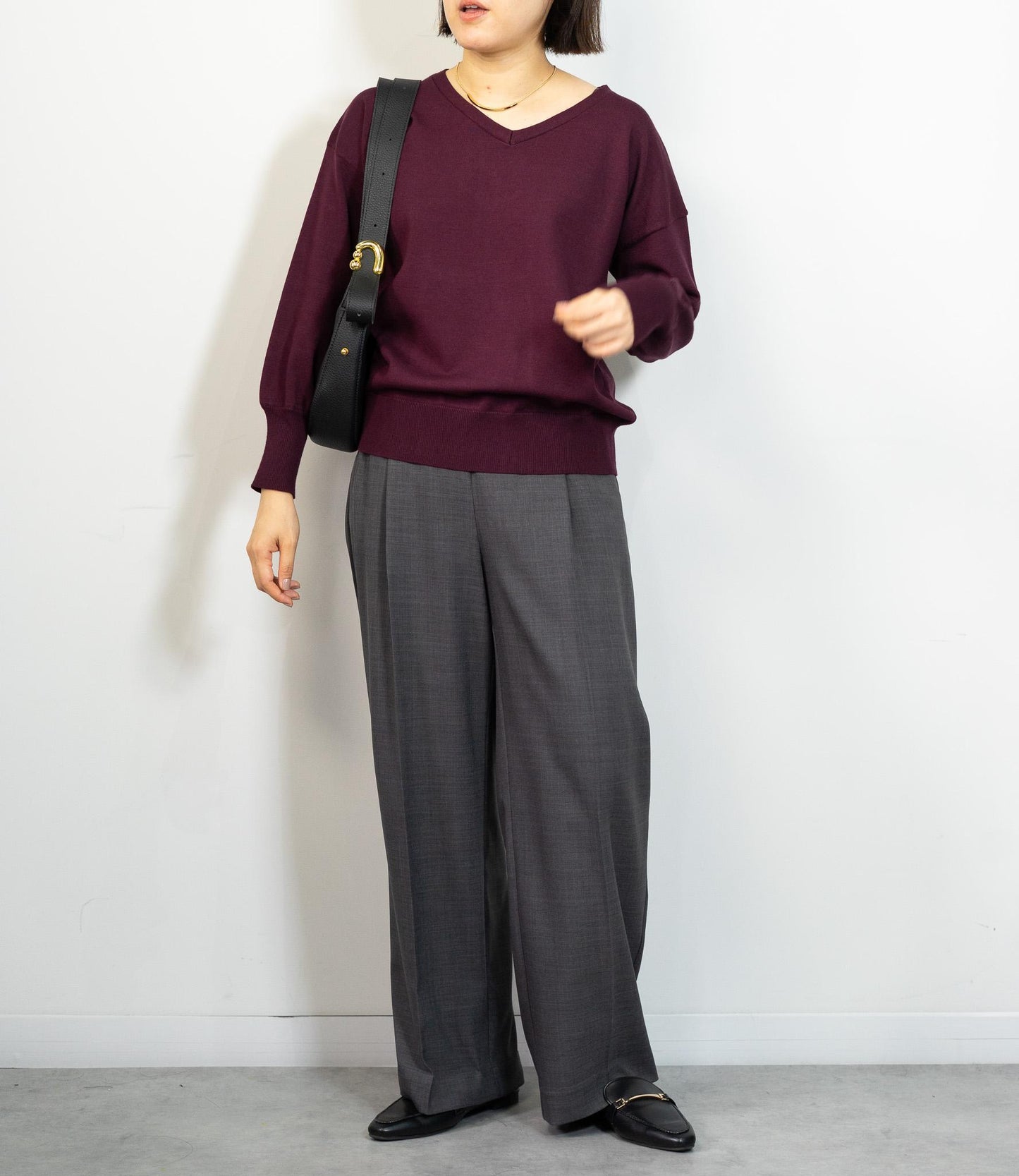 センタープレスストレートパンツ