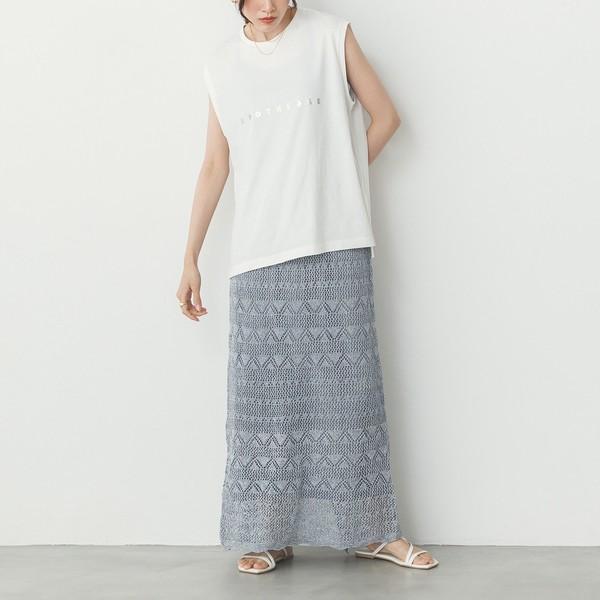透かし編みAラインスカート