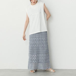 透かし編みAラインスカート