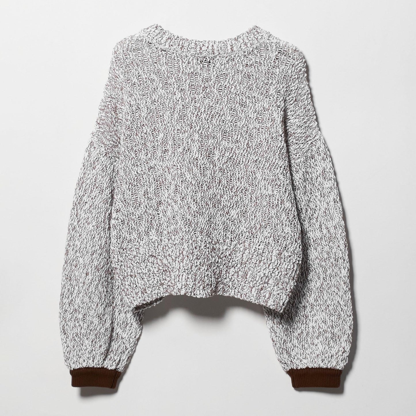 カラーミックス クルーネックニット