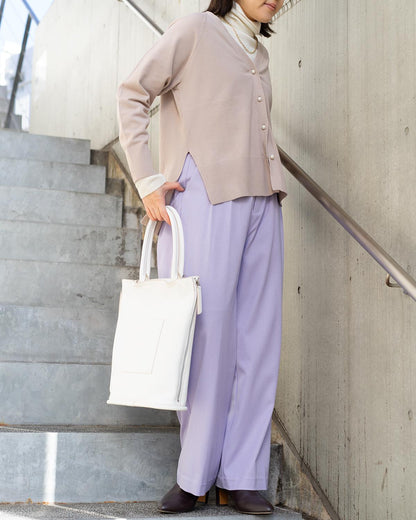 パールボタンVネックカーディガン