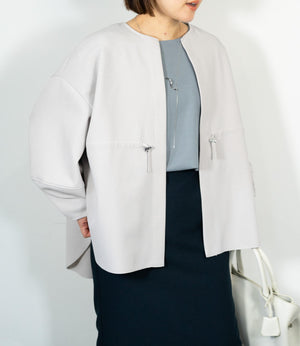 カットジョーゼットウエストマークブルゾン