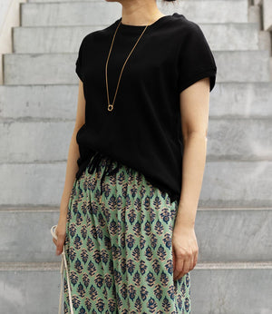 ミニリブフレンチスリーブトップス