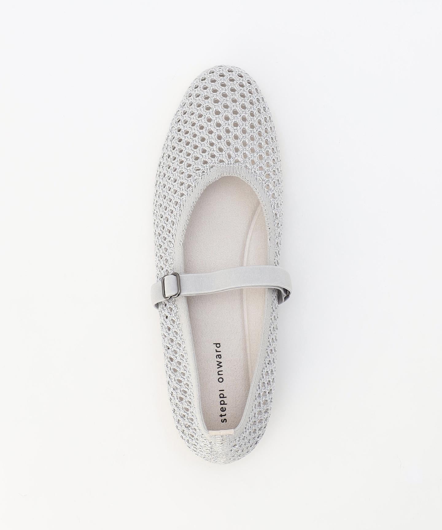 ラウンド メッシュ バレエパンプス