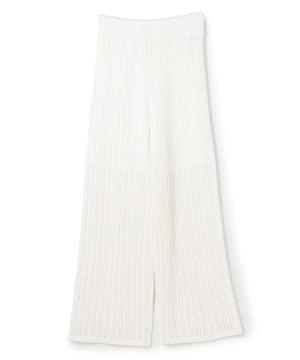 シースルーケーブルニット パンツ