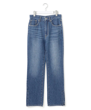 スリット ストレート デニム