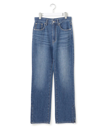 スリット ストレート デニム