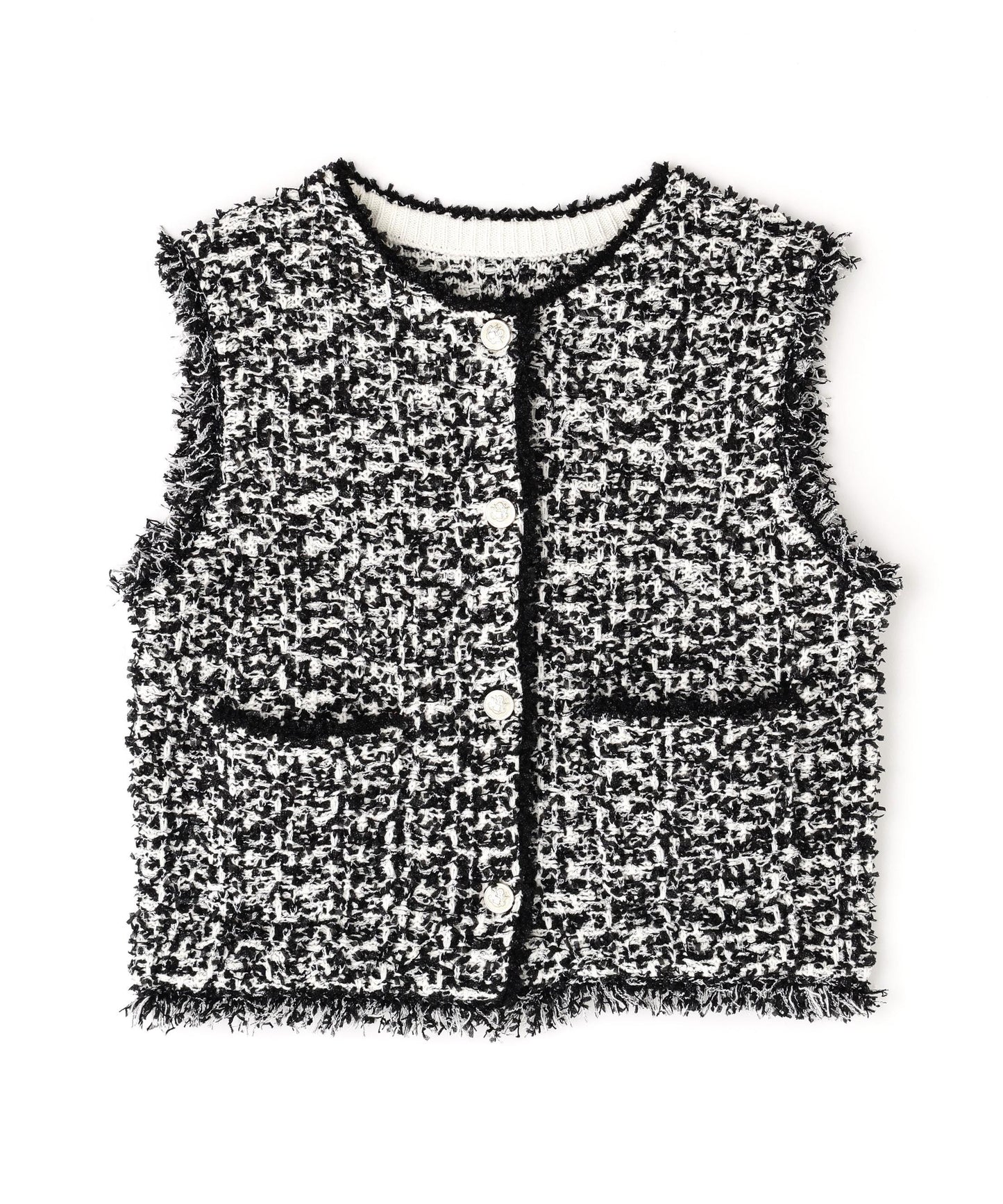 ツイーディーニットジレ