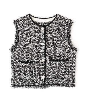 ツイーディーニットジレ