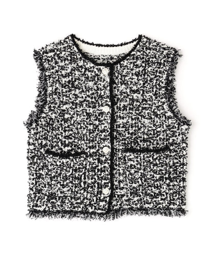 ツイーディーニットジレ