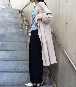 ウエストマークノーカラーコート