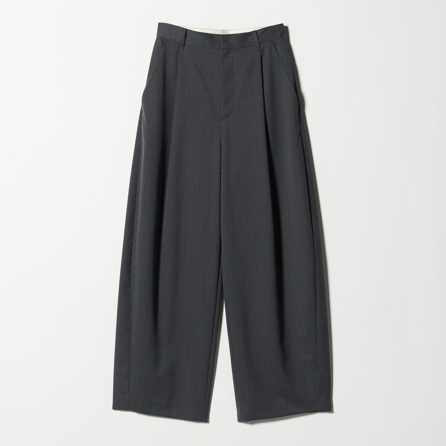 毛ポリエステル カーブパンツ ウォッシャブル