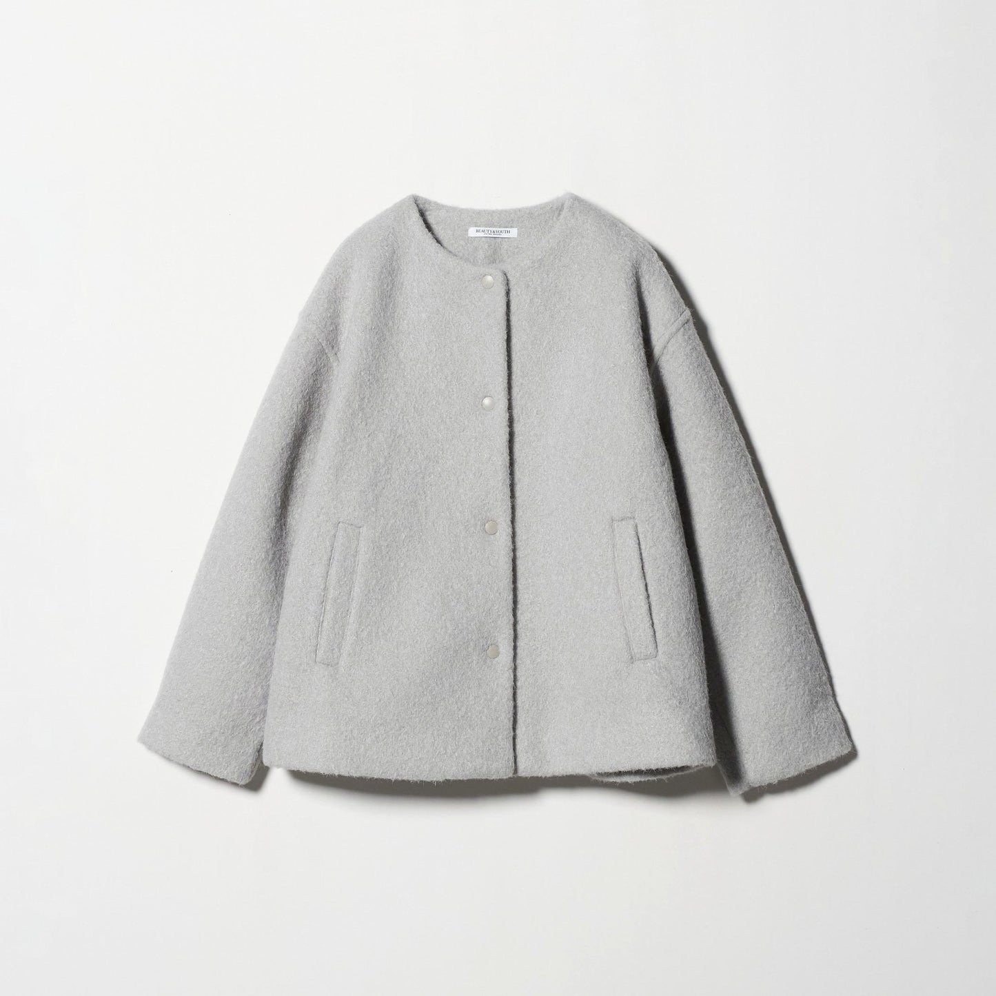 ブークレ ノーカラーブルゾン