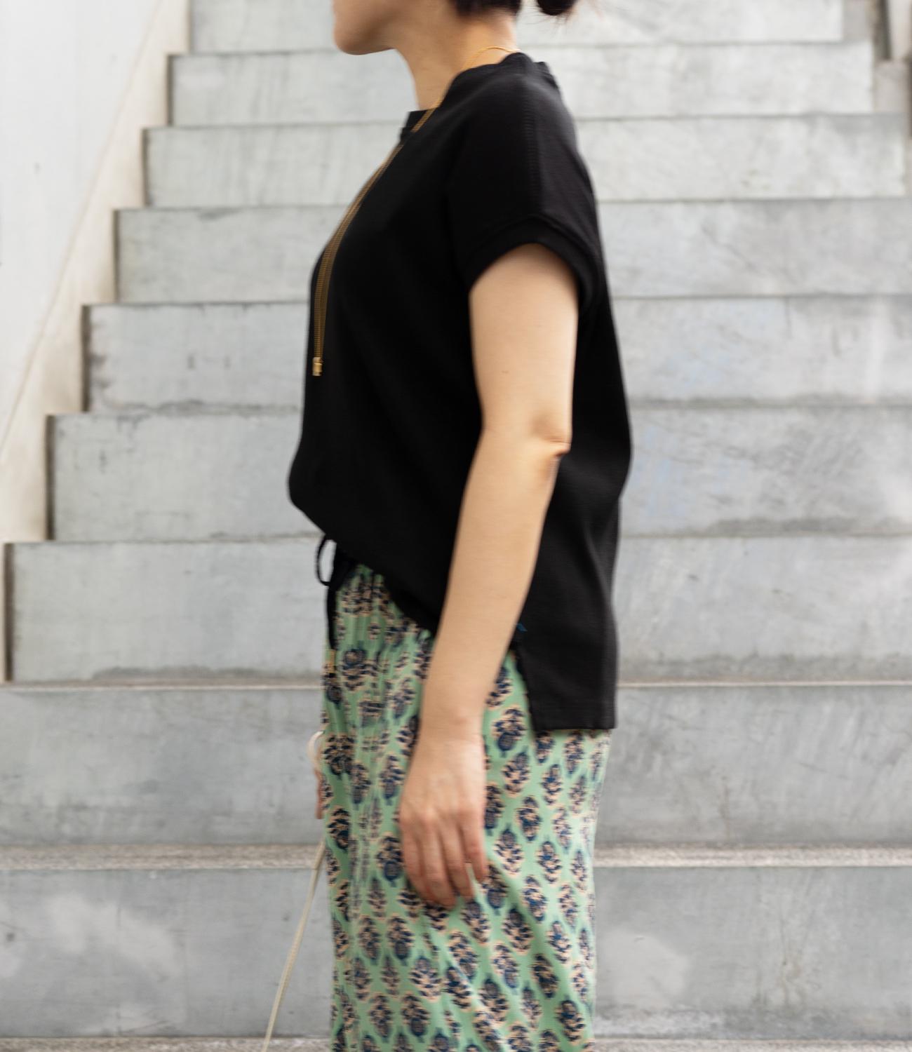 ミニリブフレンチスリーブトップス