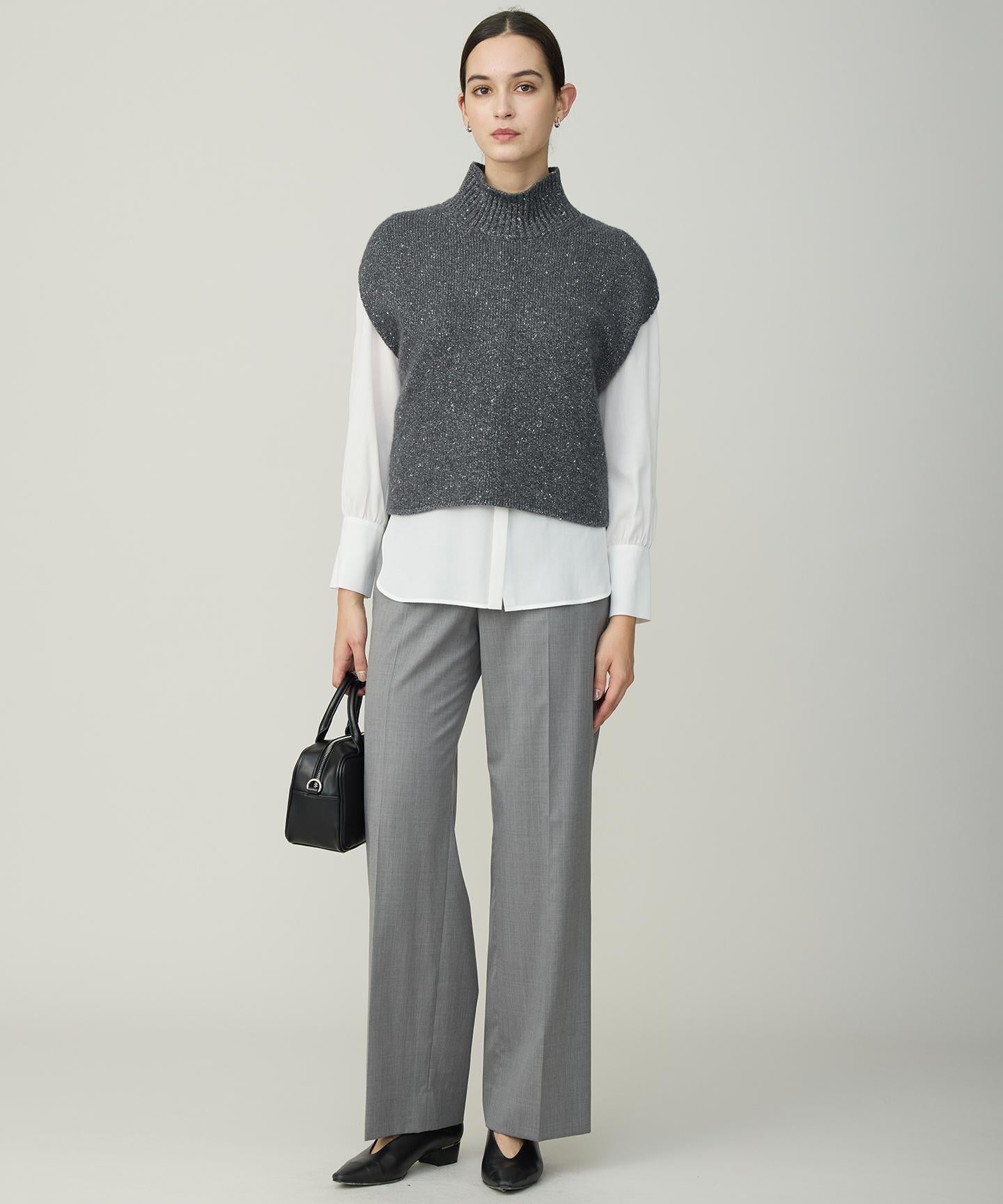 セルロースシルクビエラ ボウタイ付きブラウス