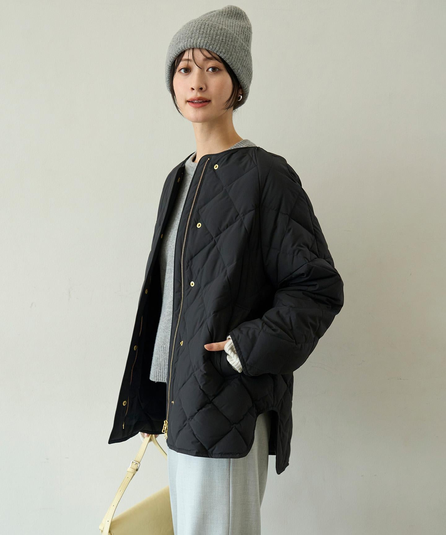 TAIONコラボ キルティングブルゾン