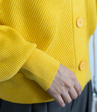 デザイン編みニットカーディガン