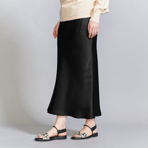 ポリエステルサテン マーメイドフレアスカート