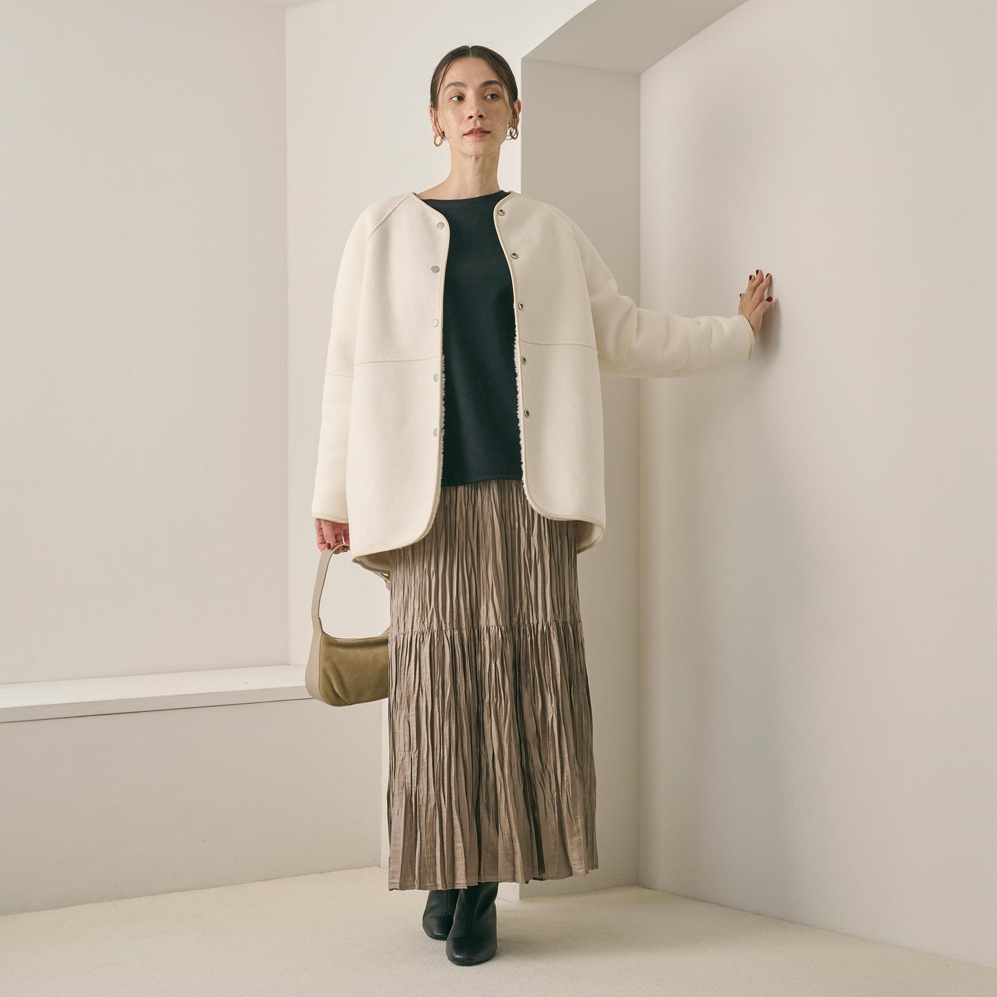 【WEB限定】ボア×フェイクムートン リバーシブルジャケット