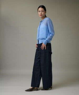 クルーネックニットカーデ《Melty air wool》