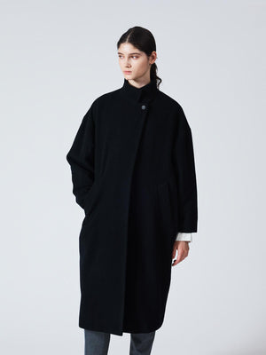 mizuiro ind ウールブレンドスタンドカラーコート