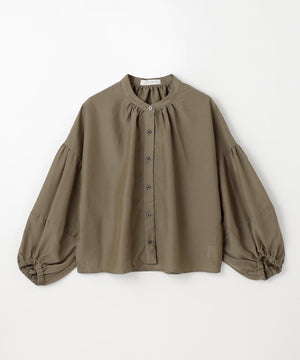 シアーテックリネンギャザーブラウス